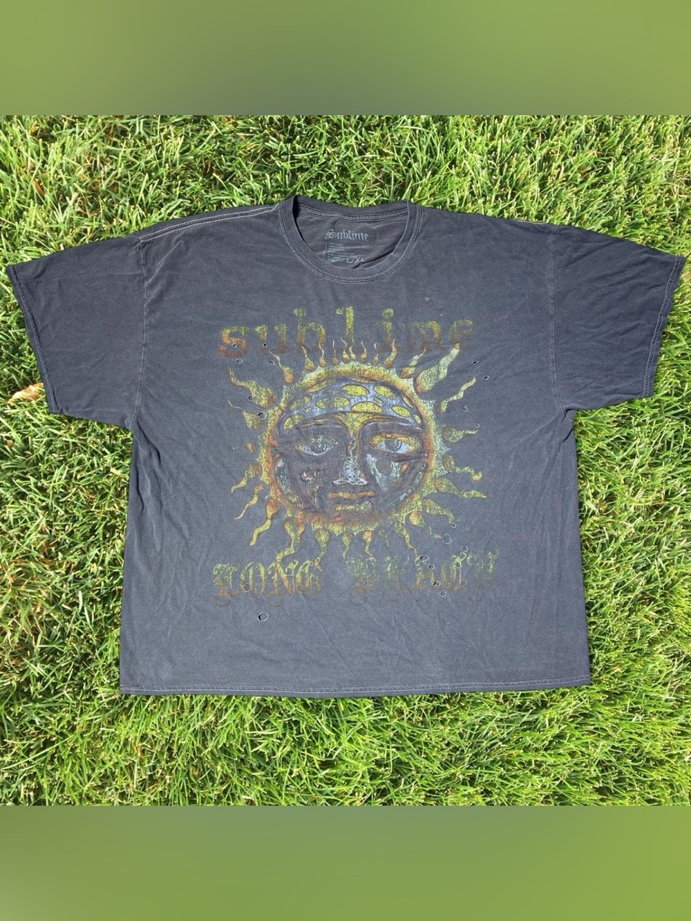 SUBLIME LONG BEACH DISTRESSED OVERSIZED TEE XL